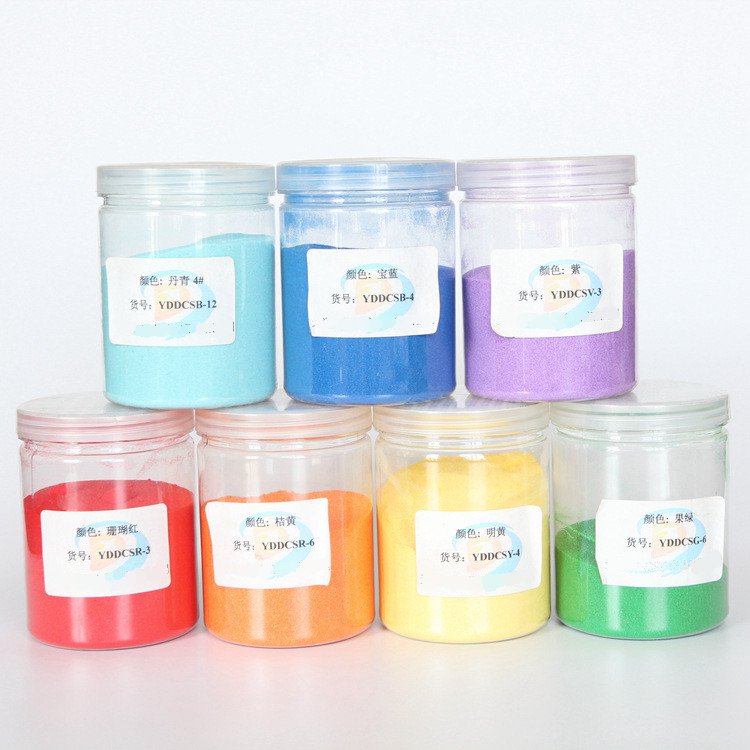 Natural dyed epoxy colored sand